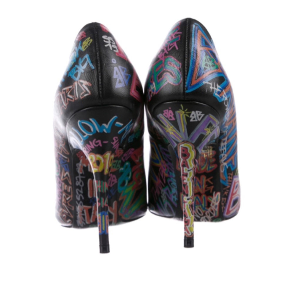 ✨Rare & Hard to find BALENCIAGA Graffiti Heels Pumps Shoes - Picture 4 of 6